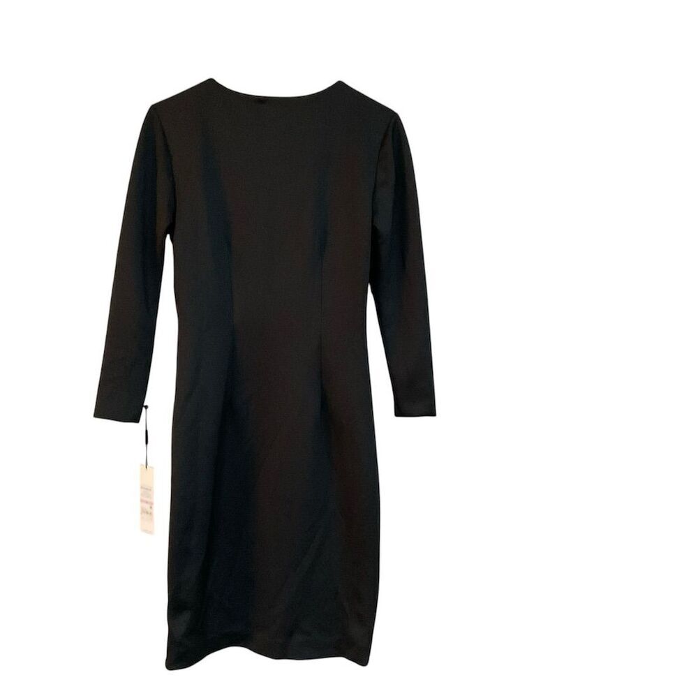 Calvin Klein Women's Black Knee Length Dress Size 6 Long Sleeve Casual NWT!! - Picture 4 of 9